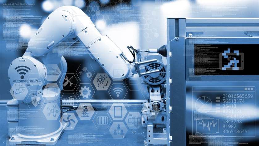 Industrieroboter bei der Arbeit