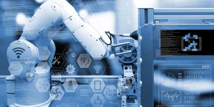 Industrieroboter bei der Arbeit