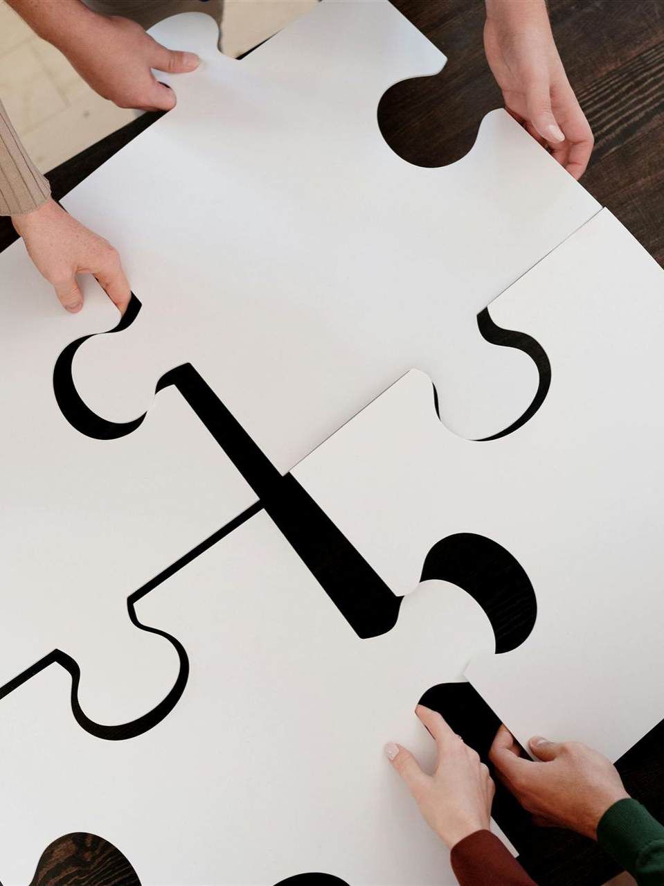 Puzzle, das zusammengefügt ist. 